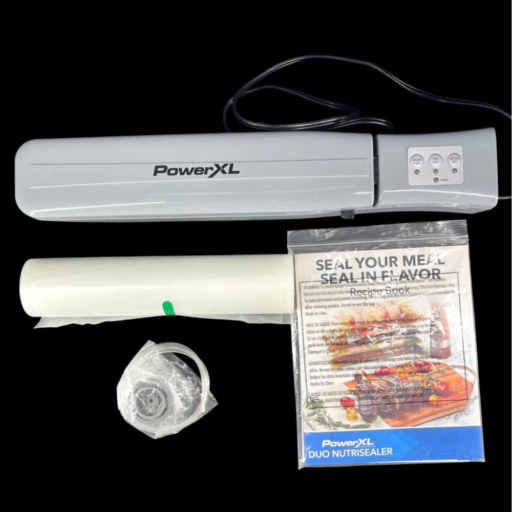 PowerXL Duo Nutrisealer Vacuum Sealing System With Accessories & Recipe Book Gra